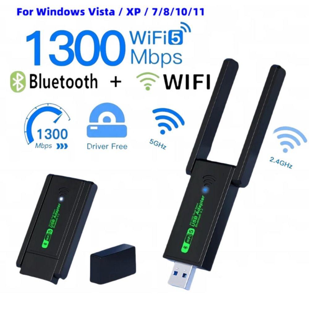 USB Network Card Dual Band 2.4G/5GHz Wireless Receiver Transmitter For Desktop Laptop PC