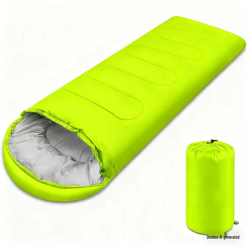 3KG Warm Polyester Sleeping Bag for Adults - Thickened, Cotton-Lined for Outdoor Camping