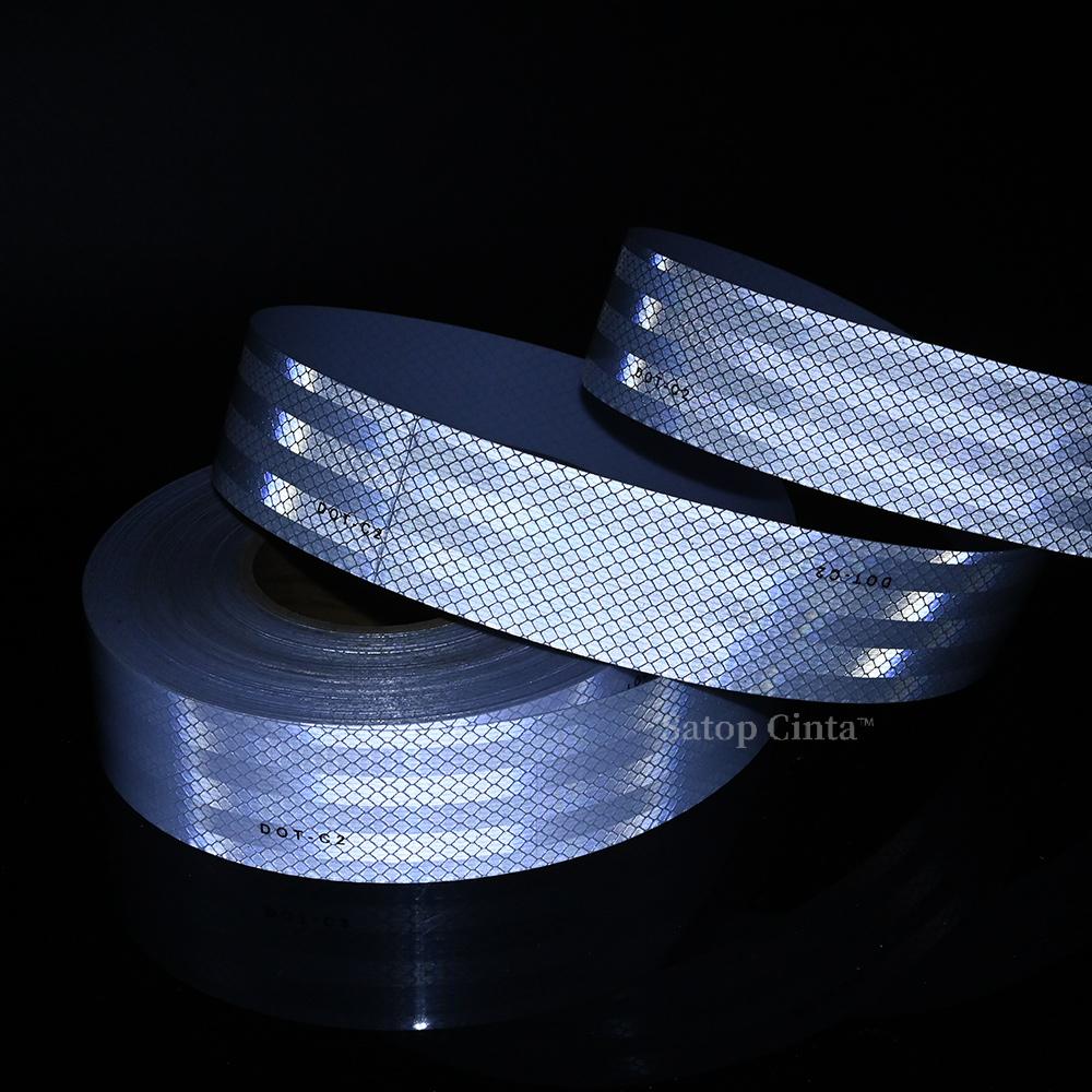 DOT-C2 Truck Reflective Safety Tape Red White Conspicuity Safety Warning Reflectors Film Waterproof Adhesive Sticker For Vehicle
