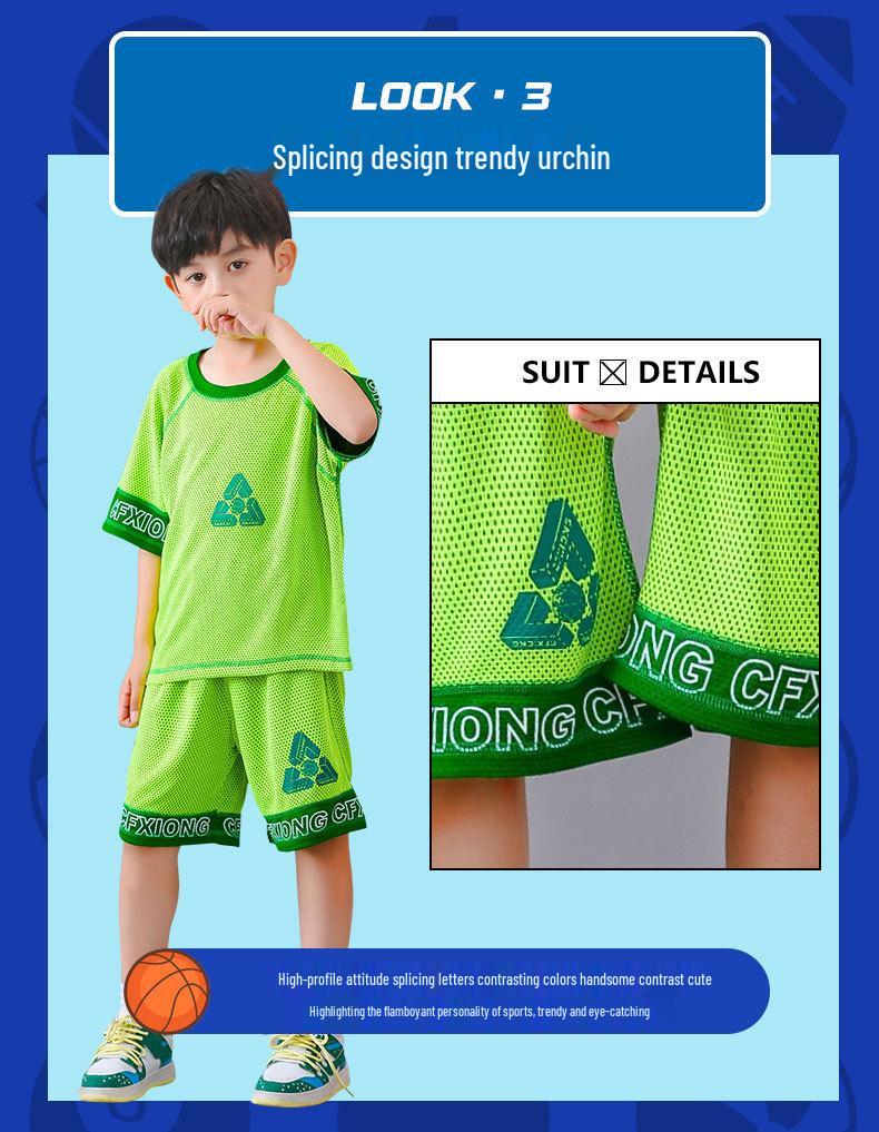 Kids' Quick-Dry Summer 2025 Sports Set: Short-Sleeved Top & Shorts