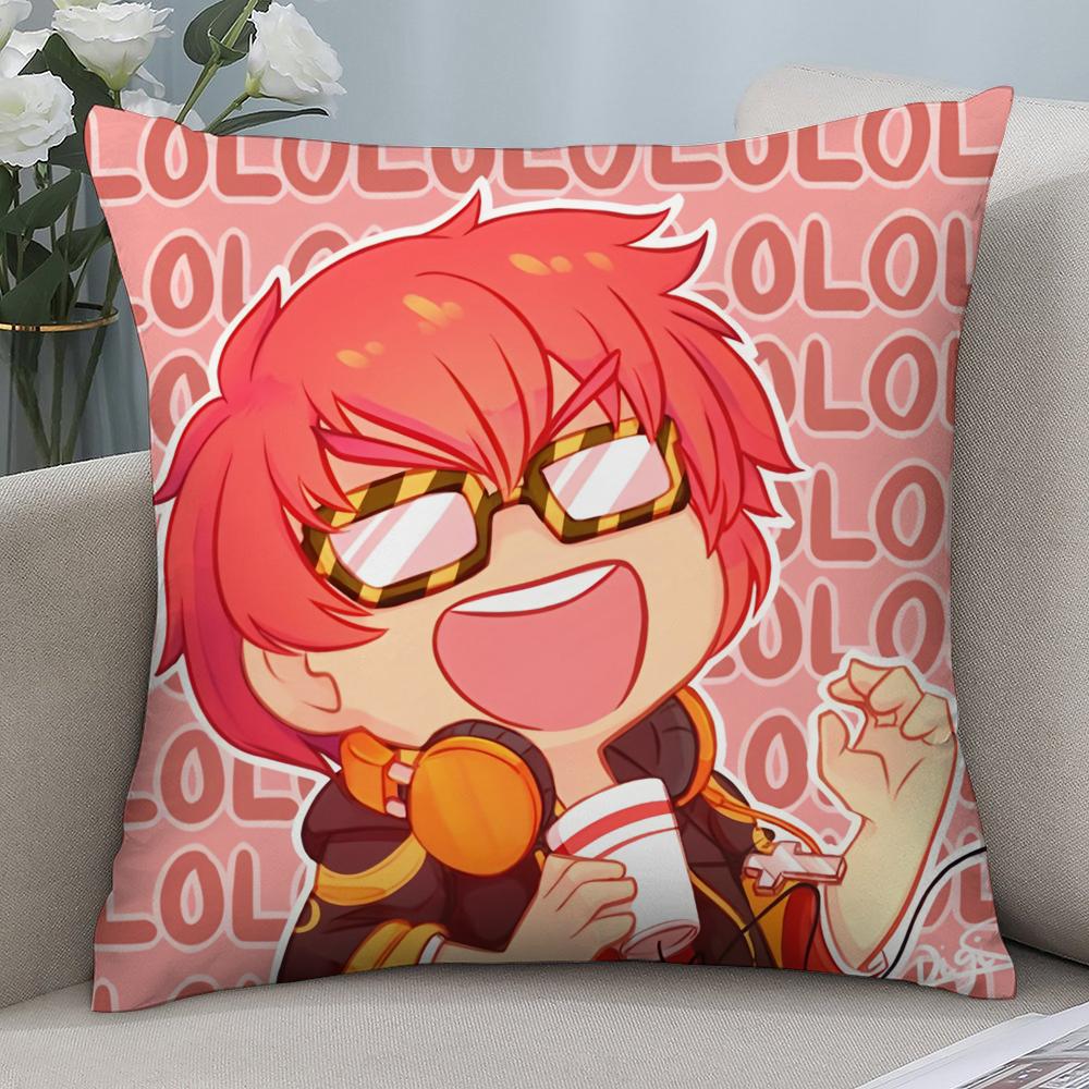 M-Mystic Messenger 707 Pillow Case 3D Print Polyester Fiber 45*45 cm Home Sofa Throw Pillow Cover Decoration Festival Gift