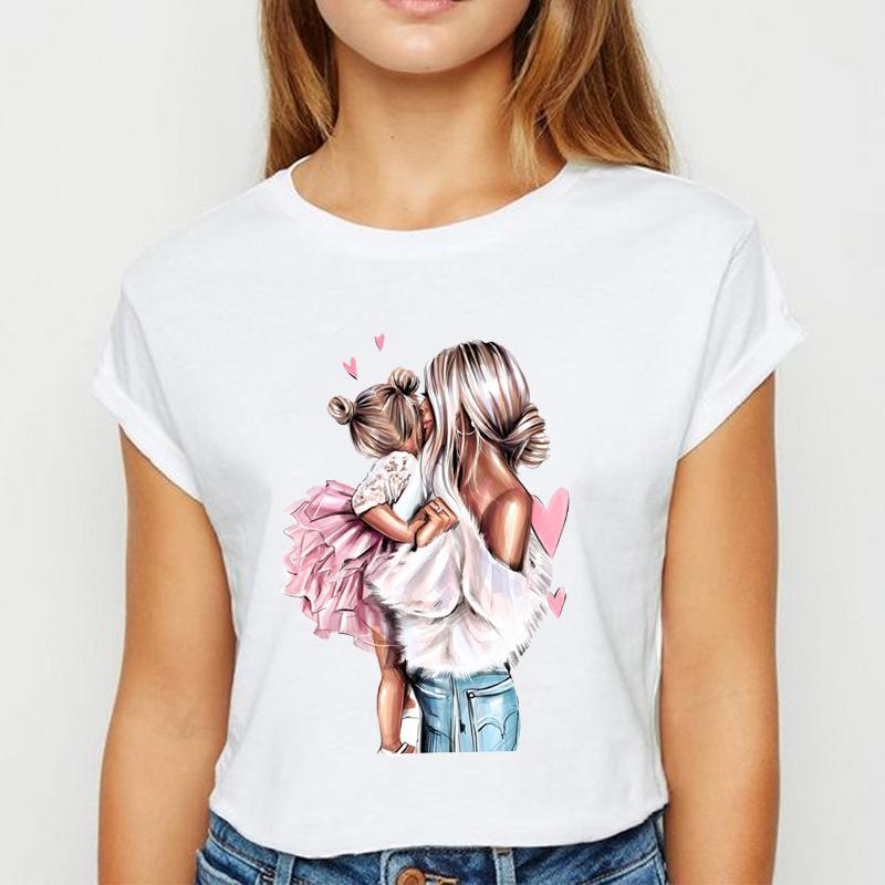 T-Shirts Women 90S Casual Ladies Cute Girls Fashion Clothes Graphic Tshirt Top Elegant Lady Print Leisure Female Tee T-Shirt