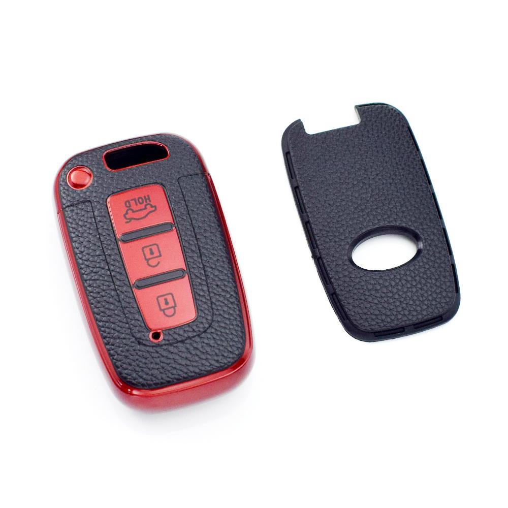 

Кожа ТПУ для Hyundai IX35 Sonata 8 для Kia Forte Rio 3 K2 K3 K5 Sportage Чехол для автомобильного ключа-пульта, чехол, брелок, держатель, сумка красный
