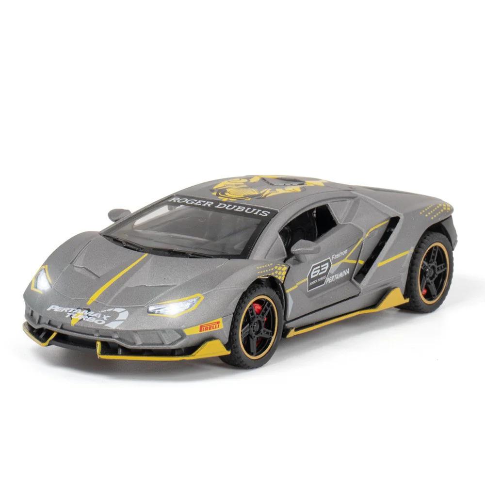 1/32 Scale LP770-4 Metal Toy Cars Diecast Model Wheel Pull Back Sports Car 3 Doors Can Opened Vehicle Boyfriend Birthday Present