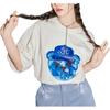 MLB Animal Print American Vintage Crew Neck Short Sleeve T-Shirt Unisex Tops White 3ATSE0133-50CRS
