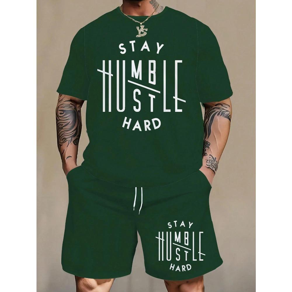 Summer Men s 3D Printed Sports Suit Fashion Versatile Trend Casual Breathable S