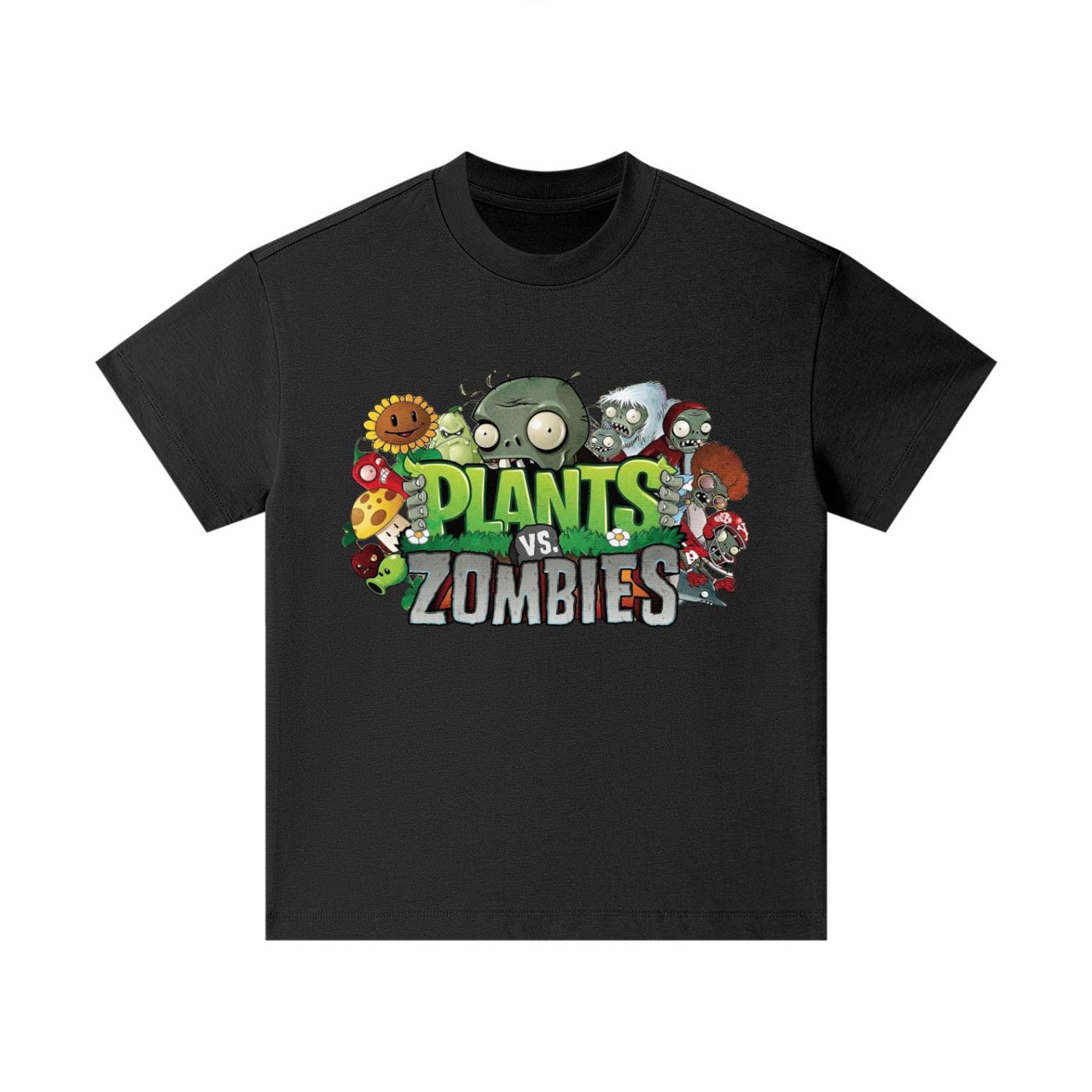 Plants vs Zombies T-Shirt: Retro Gaming Tee, Pure Cotton Essential Kids T-Shirt S