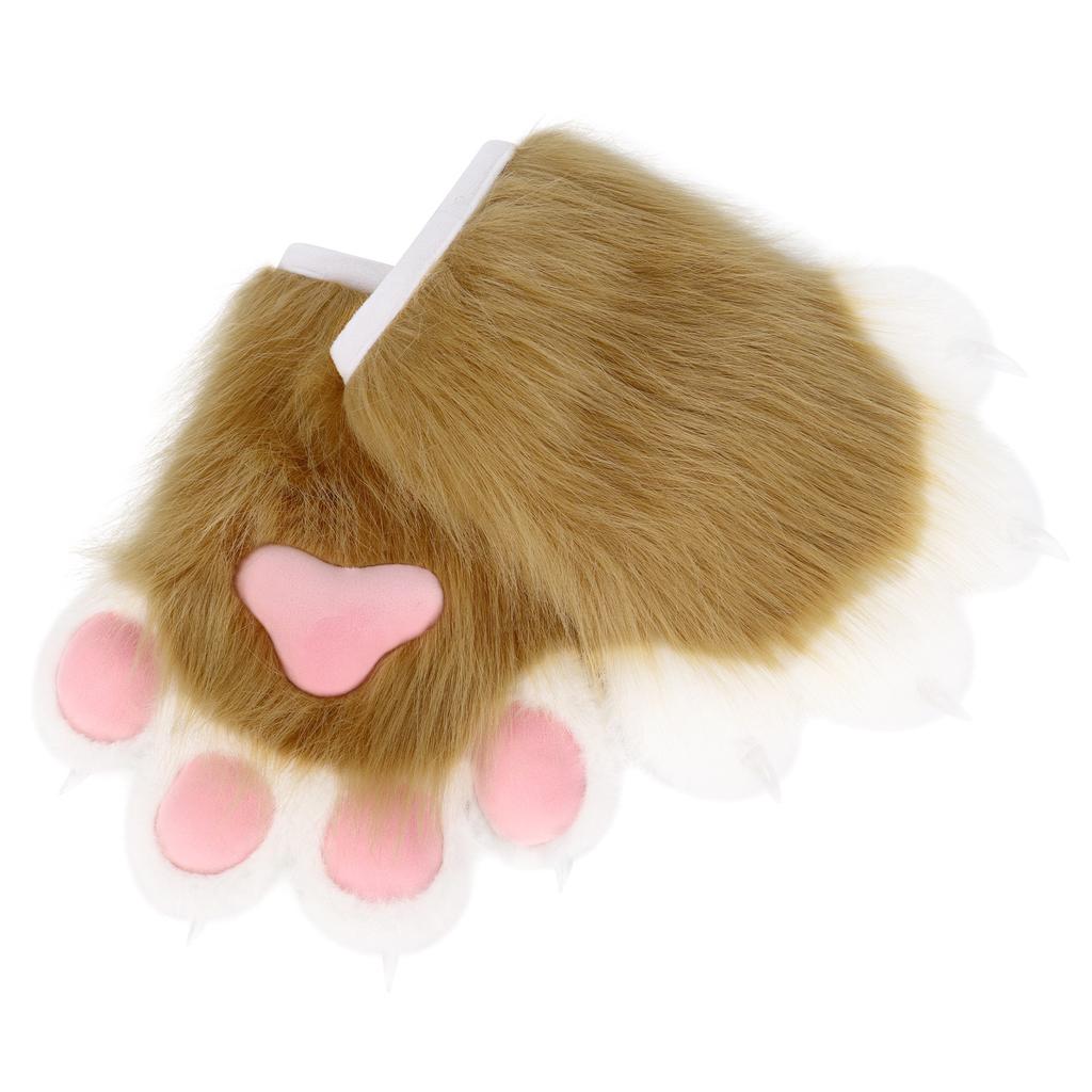Plush Furry Fursuit Claws Fursuit Performance Cos Comic Show Props Glue Beast Claw Gloves Accessories