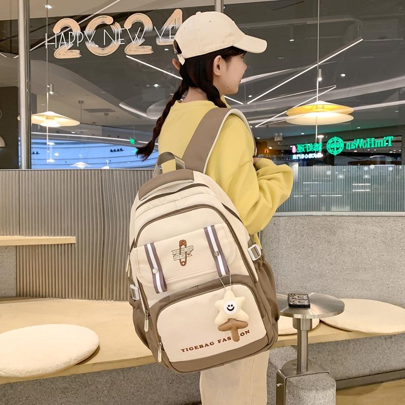 Student Schoolbag College Student Girl Junior High School High School Large Capacity High Value High Quality Versatile Girl Campus Backpack