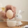 Cartoon Ceramic Egg Cup Smooth Easter Egg Tray Cup Bunny Shaped Eggs Holder  Easter Decor