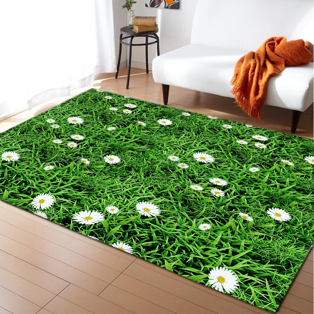 Abstract Daisy Art Large Carpet Living Room Floor Mat Colorful Pattern