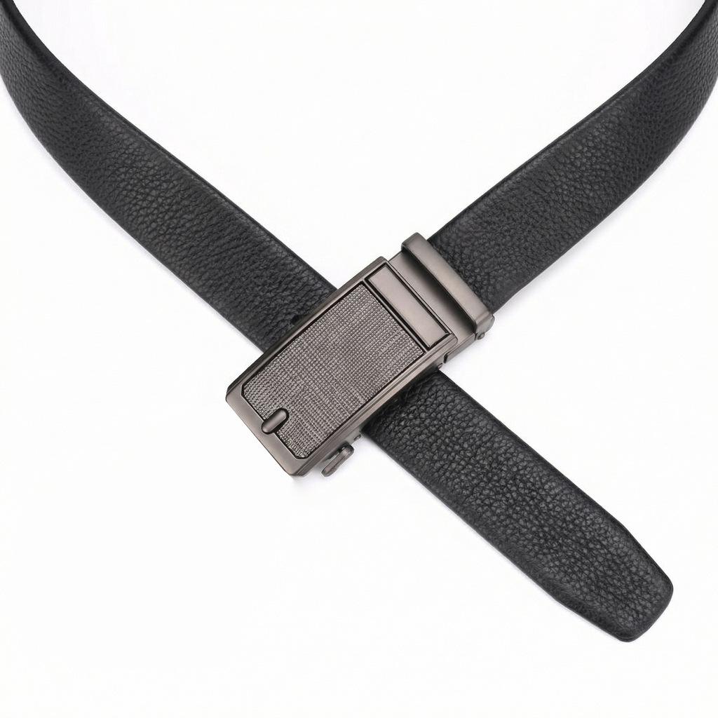 The First Layer Of Cowhide Men'S Belt, The New Genuine Leather High-End Automatic Buckle Belt, And The Young And Middle-Aged Belt.