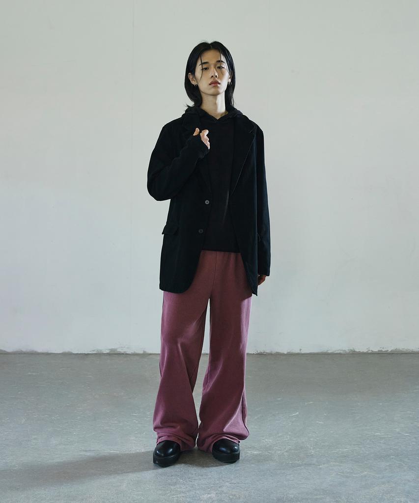 Seukeulaeteulpigsel Garment-Dyed Flare Training Pants [Wine]