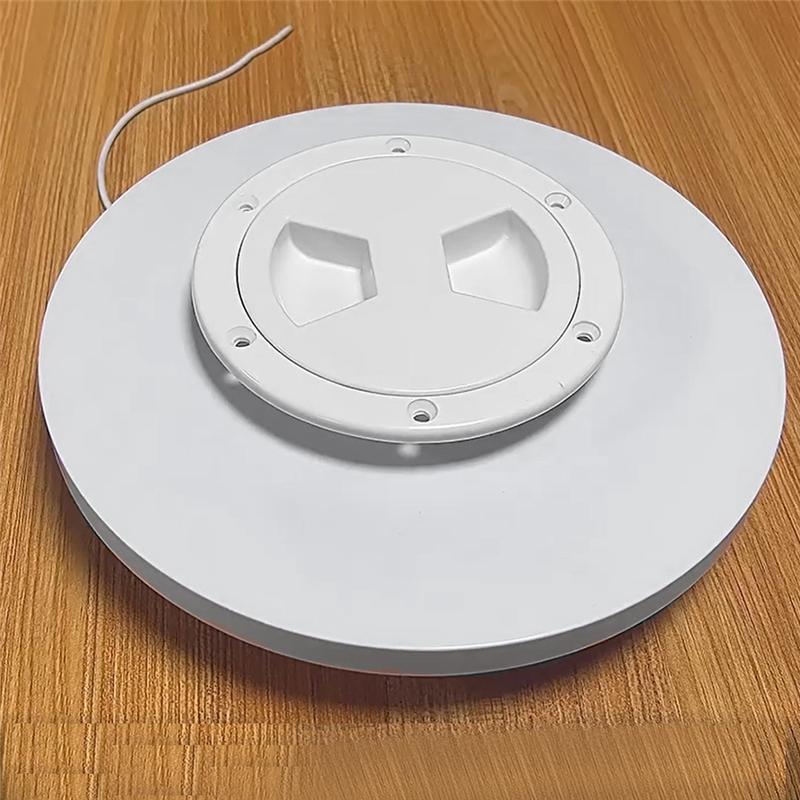4In Marine Round pection Deck Plate Hatch With Detachable Smooth Center, Water Tight For Outdoor tallations,