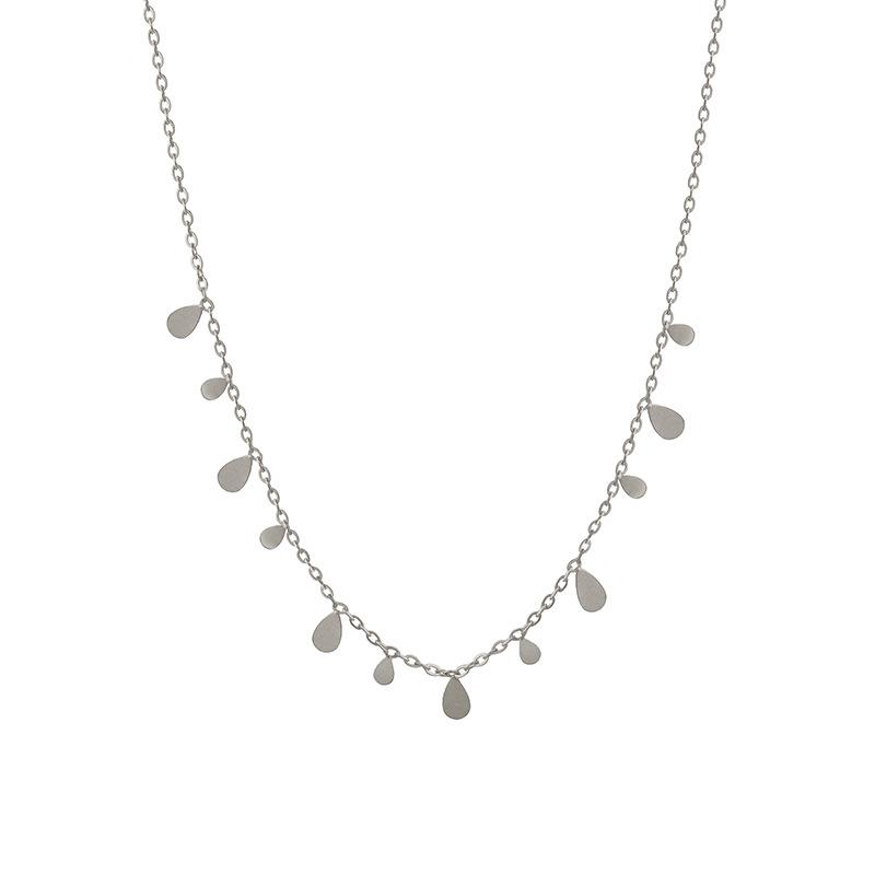 Roman Palace Style Personality Rhombus Versatile Clavicle Chain Titanium Steel Plated 18K Real Gold Necklace Women