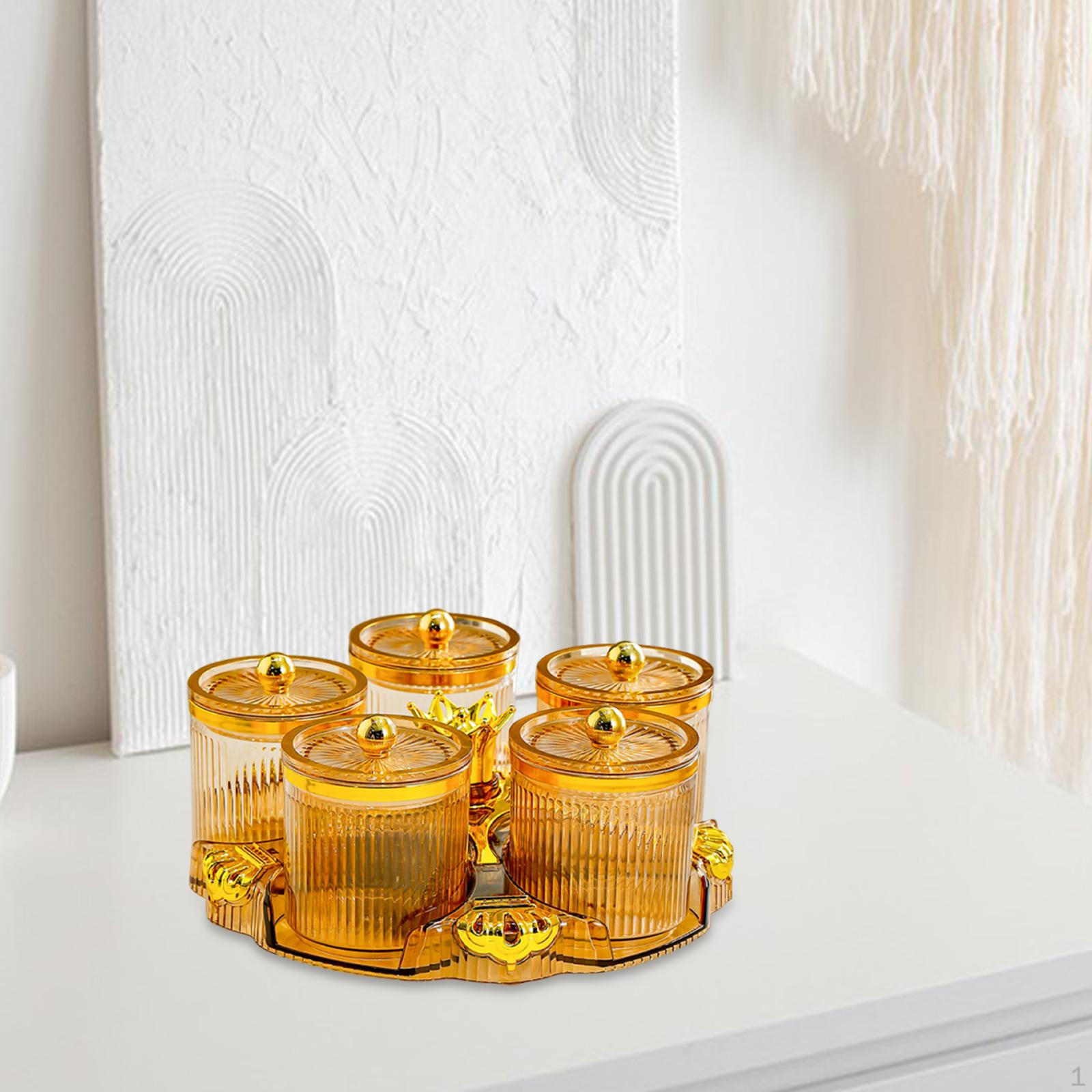 

with Lid, Multifunctional Rotating Food Container, PP , Lid янтарь