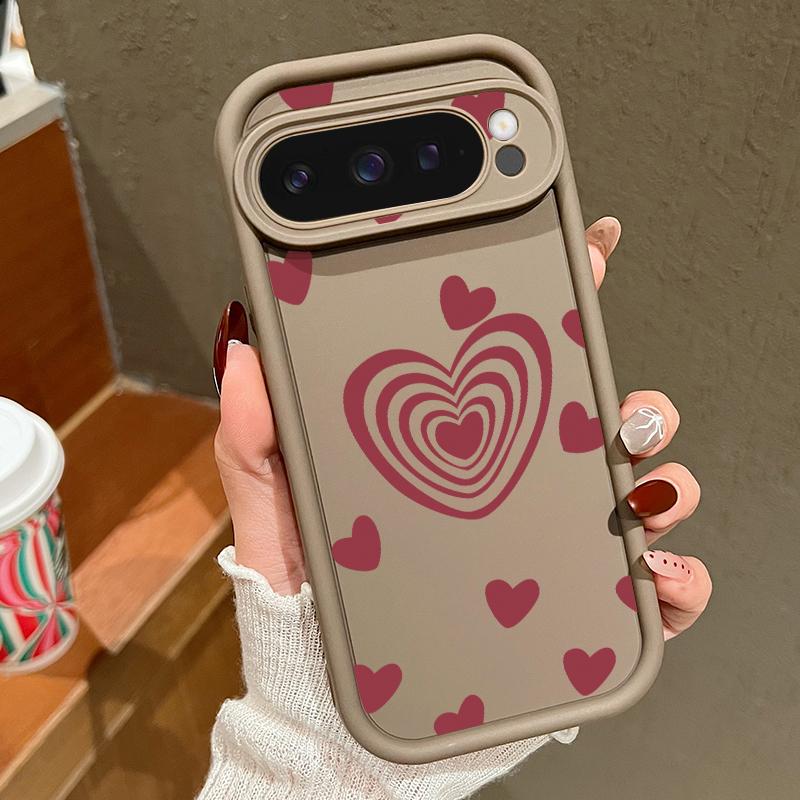 Custodia Morbida in TPU per Google Pixel 10 9 8 7 Pro Pixel 9 10 Pro XL 7A 8A 9A Custodia Creativa in Silicone Antiurto con Motivo a Cuori