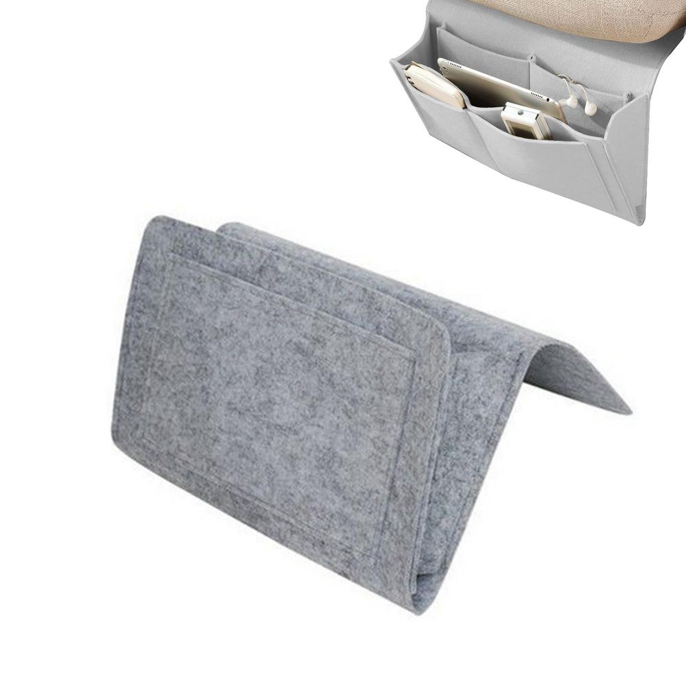 Bedside Storage Organizer Storage Bag With Pockets Hanging Organizer Bed Sofa Side Hanger Holder Bag For Dorm TV Remote Control
