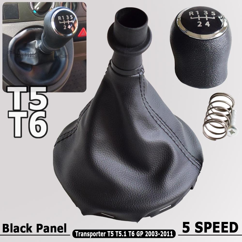 Pro Volkswagen VW Transporter T5 T5.1 Gp 2003-2011 T6 Auto Hlava řadicí páky Řadicí páka Kožená manžeta Kryt boty Límec