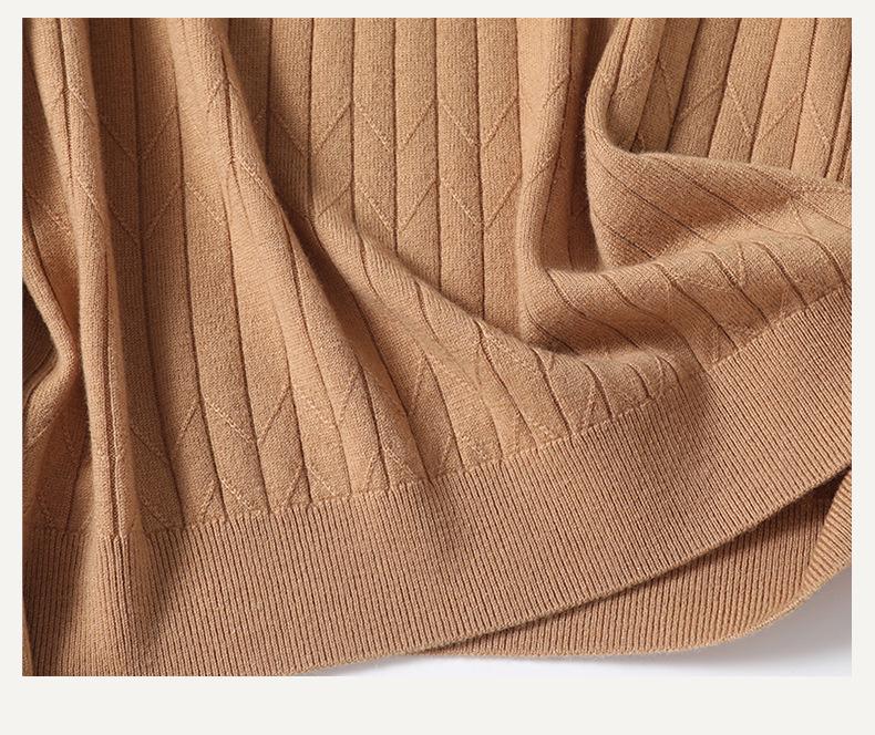Women's 100% Wool Ribbed Sweater, Half-High Neck, Seamless & Soft, TN1615 - Ideal Autumn/Winter Base Layer, 30 Count