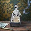 Halloween Skull Ornament, Resin Skeleton Shape 3D Printed Figure, Portable Desktop Skull Figurine Tabletop Party Decoration