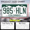 Vintage Colorado Metal License Plate Wall Sign -  Retro Decorative Plaque with English , Easy To Hang for Home, Bar, Garage, or