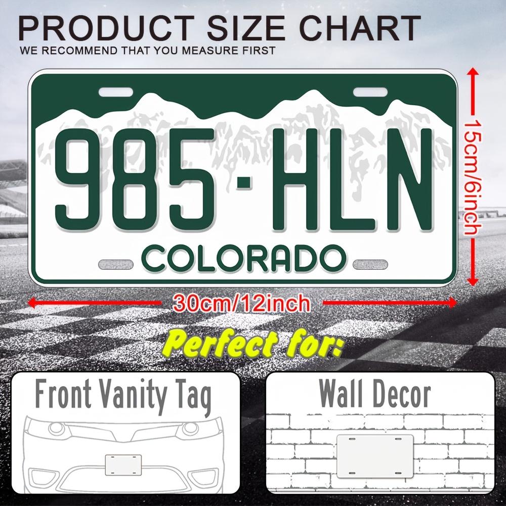 Vintage Colorado Metal License Plate Wall Sign -  Retro Decorative Plaque with English , Easy To Hang for Home, Bar, Garage, or