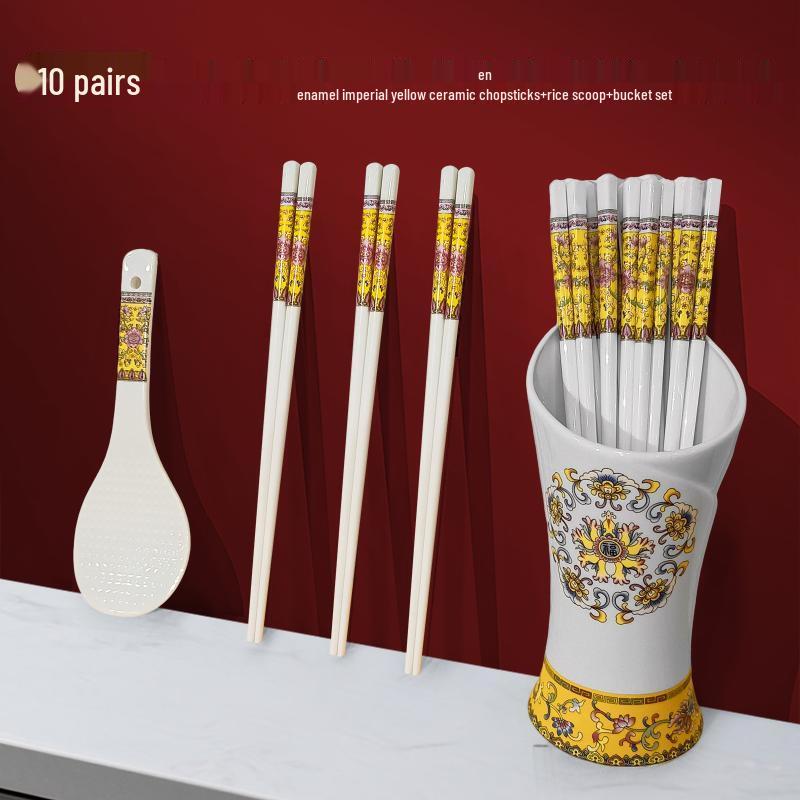 Hàndùn Jingdezhen Ceramic Enamel Chopstick Set