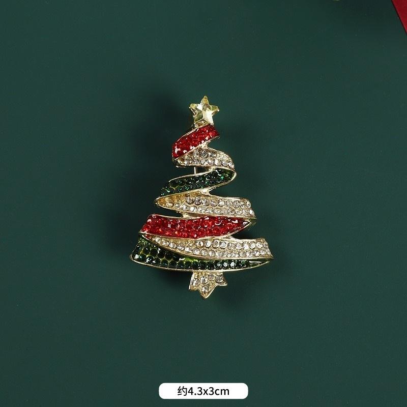 Weihnachtsbaum-Brosche neu trendy retro hochwertig Damenanzug Pullover Korsage exquisite Weihnachts-Pin-Accessoires