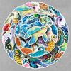 50 Waterproof Sea Turtle Cartoon Stickers for Laptops, Luggage, Skateboards, and Diaries