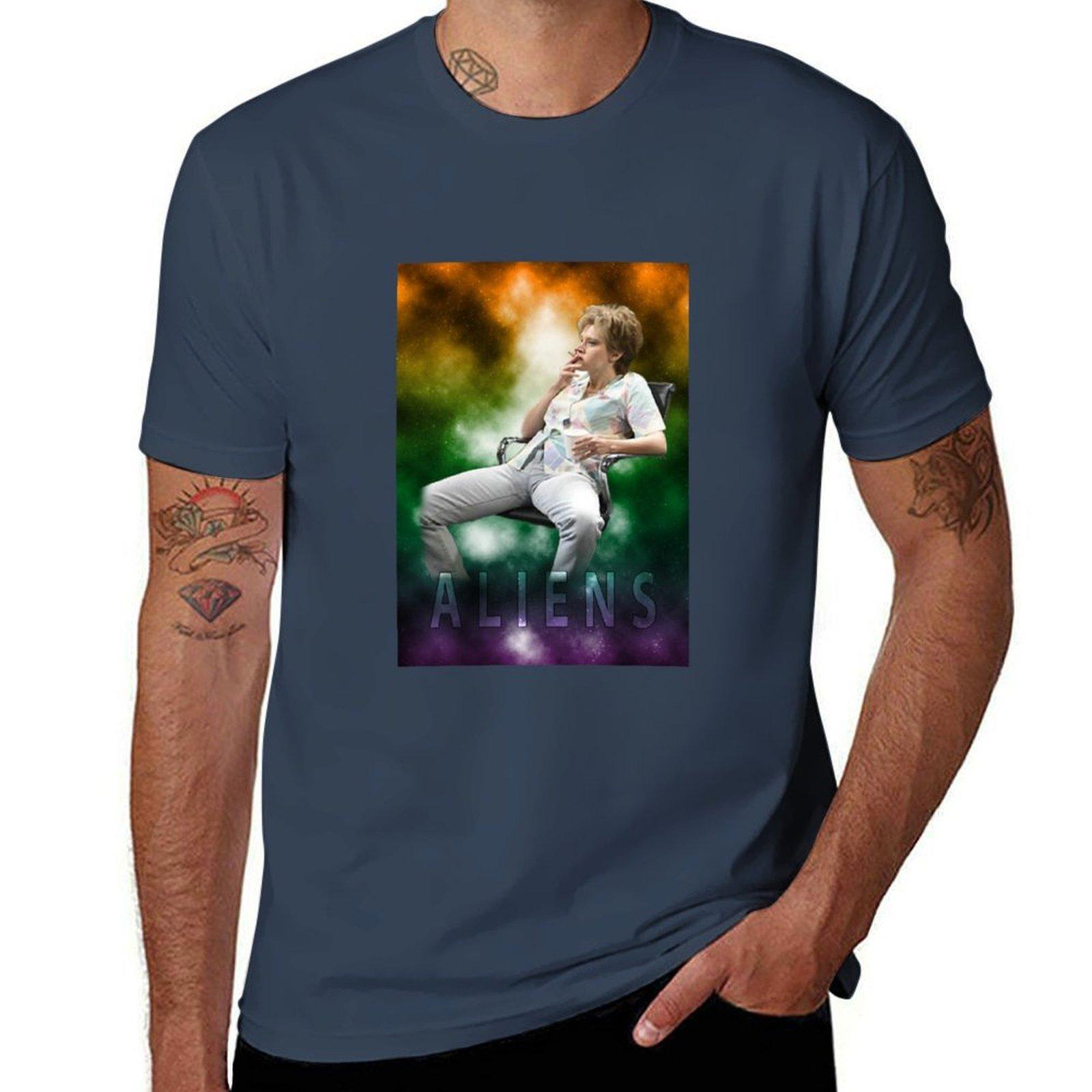 Aliens Tshirt Streetwear Print Tee Shirt S