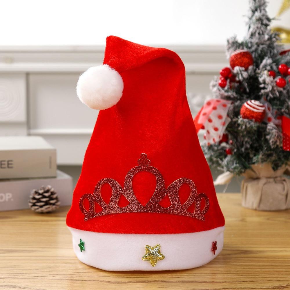 Snowman Plush Reindeers Antlers Hat Polyester Xmas Arts Hats Christmas Hat  Xmas Gift
