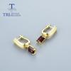 Orecchini di design creativo naturale ottobre 5 * 7mm pietra preziosa Orecchini di granato rosso 925 donne in argento sterling indossano quotidianamente regali pregiati
