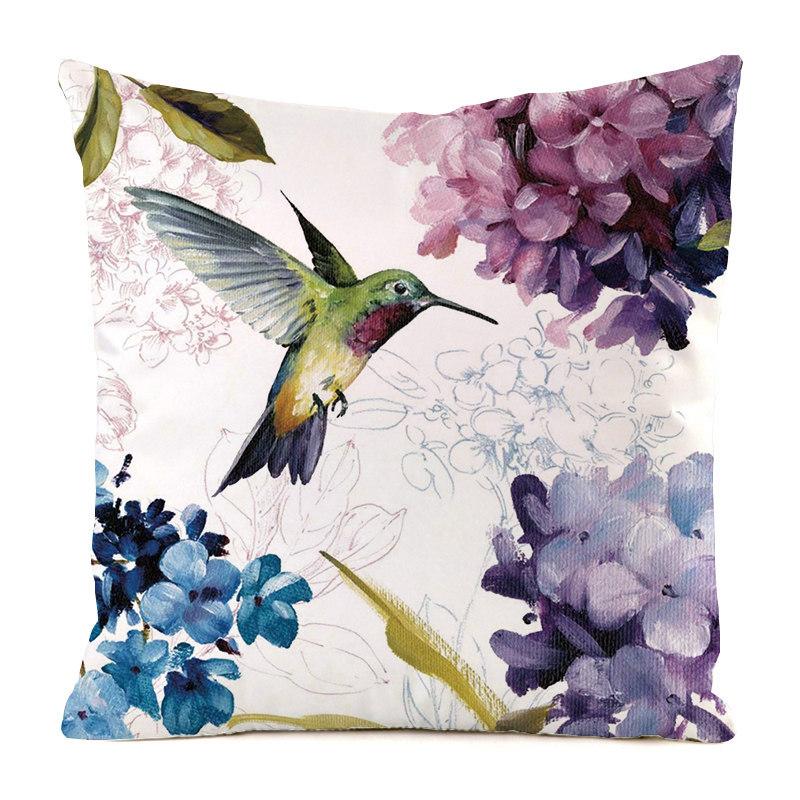 European Colorful Countryside Style Digital Printing Short Plush Pillow Covers For Car Sofa Office Cushion Cover Home Goods