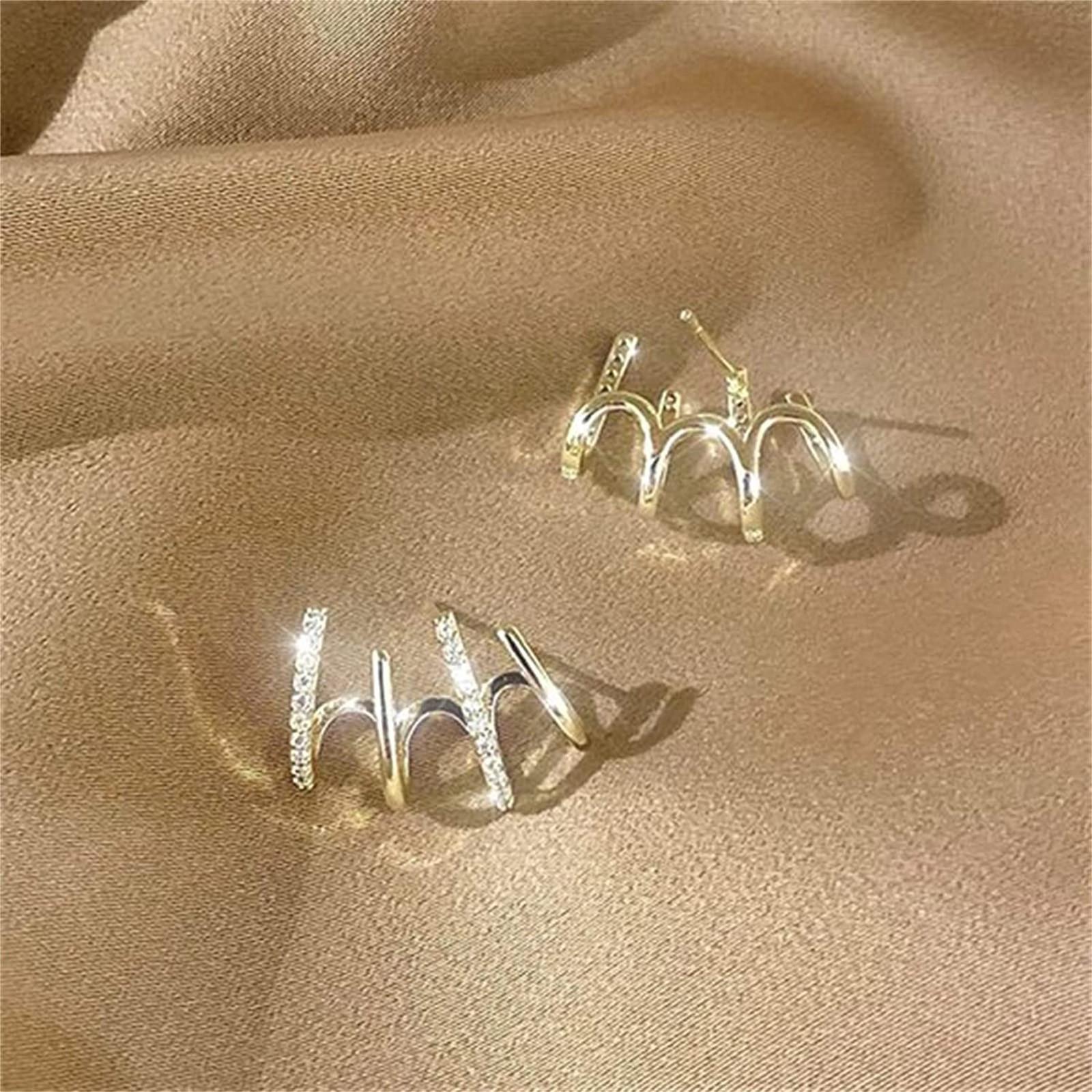 Zircon Irregular Earrings One Size