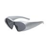 New Alien Uv Resistant Sunglasses Punk Goggles Futuristic Y2k Large Frame Integrated Sunglasses