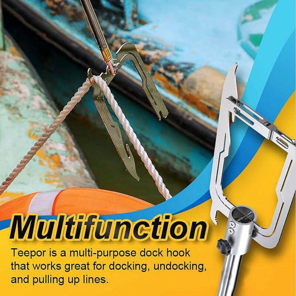 U Shaped Dock Hook Stainless Steel Long Distance Threader Marine Hardware Accessories