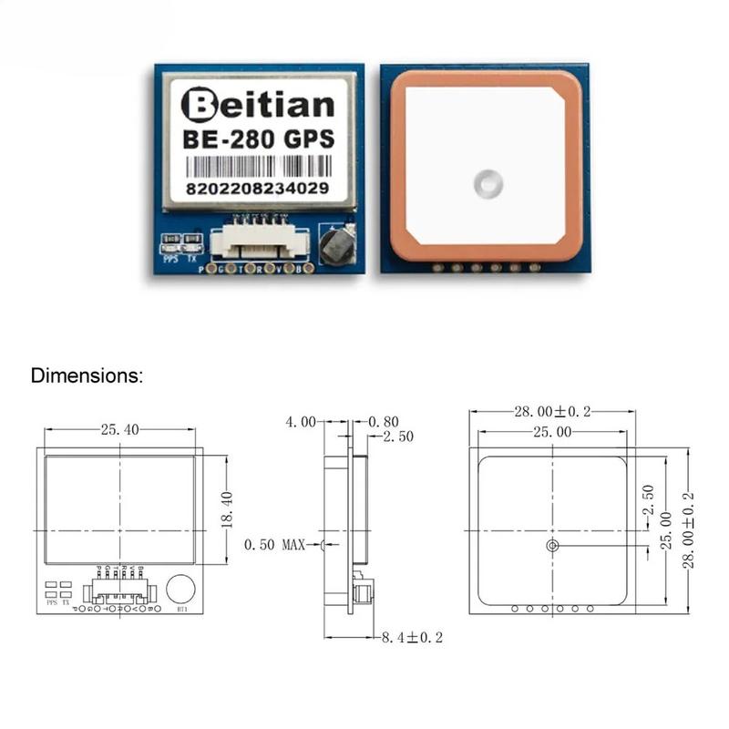BEITIAN M10 GPS Module GALILEO Positioning Module Ultra-low Power TTL Level GNSS Receiver for Vehicle Drones Tracking