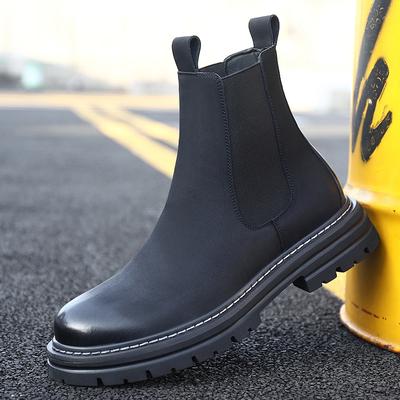 Martin Boots Herr Höst och Vinter Brittisk Stil Casual Trend Boots Fleecefodrad Chelsea Boots 2025