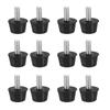 12pcs Leveling Feet Adjustable Rubber Furniture Levelers With M6 Screws Leg Leveler For Table Chair Cabinet Sofa Floor Protector