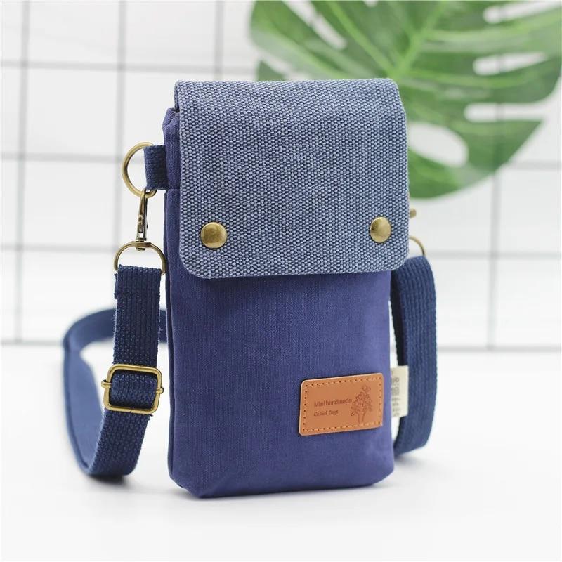 Canvas Women's Coin Purse Shoulder Crossbody Bag Brands 2024 Ladies Handbag Female Phone Wallet Money Pouch Carteira for Girls