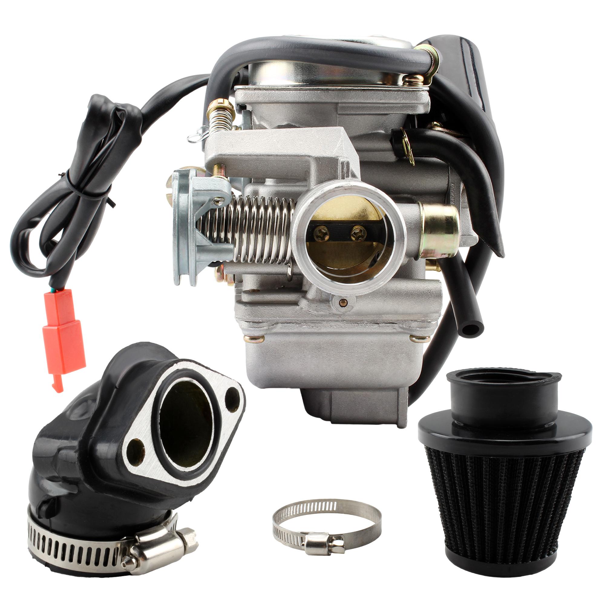 

26 мм PD24J Коллектор карбюратора мотоцикла Мопед Квадроцикл ATV QUAD GY6 125 150 152QMI 157QMJ Высокопроизводительные аксессуары для скутера темно серый