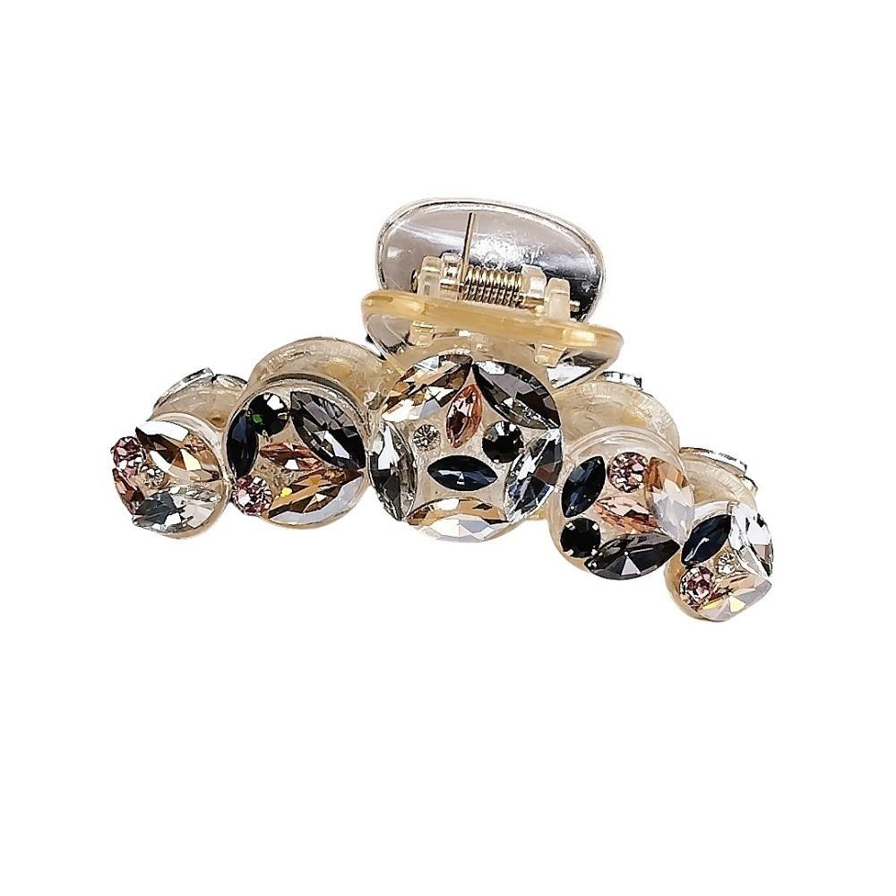 High-end Colorful Rhinestone Hair Clip Elegant Temperament Shark Clip Hairpin Hair Accessories