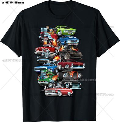 Car Madness! Muscle Cars, Classic Cars and Hotrods Cartoon T-Shirt