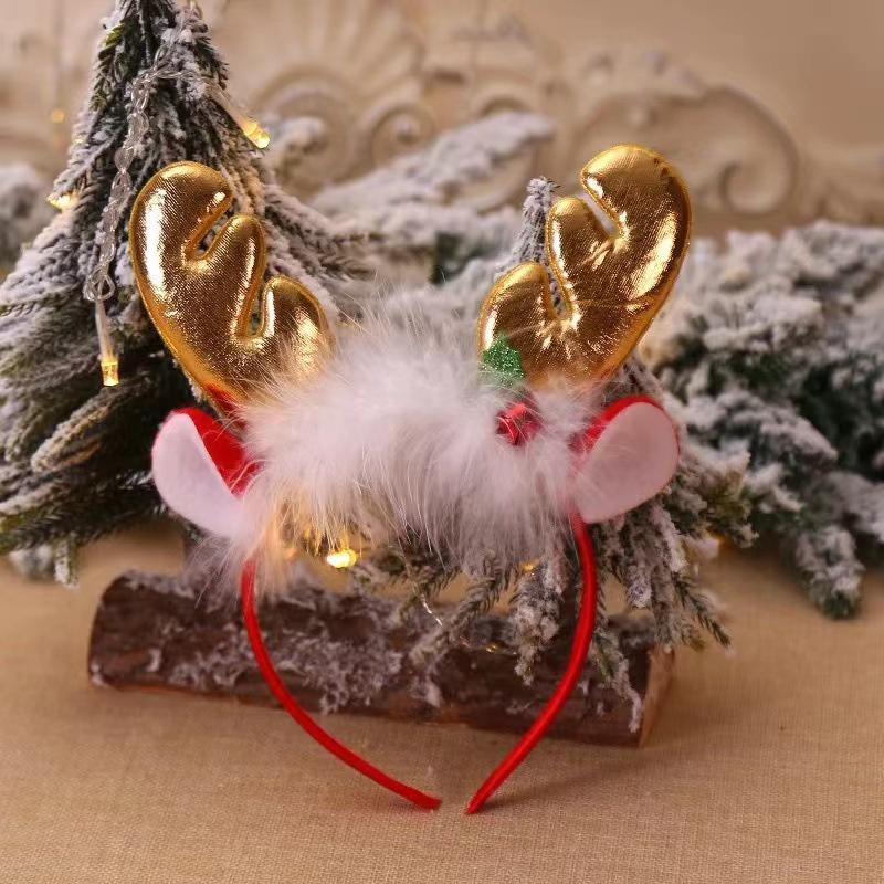 Red Deer Stylish Antler Hairpin Headband For Christmas Party Dressup