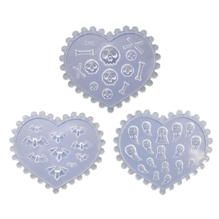 Nail Art Molds Resin Silicone Nail Art Casting Molds 3D Nail Charms Casting Mold 1