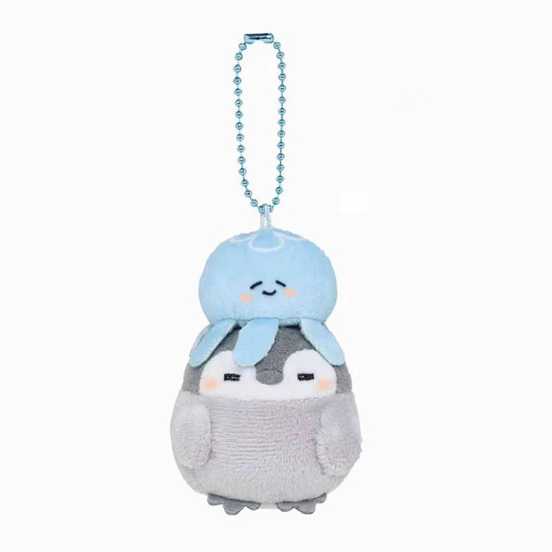 Super Soft Short Plush Pp Cotton Stuffed Penguin Keychain Gift