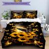 Butterflies Sunflowers Print 3Pcs Bedding Setduvet Cover With 2 Bedropillowcase Home Birthday Gift