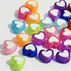 Nytt 50 st/parti 8x4mm Kärlek Akryl Pärla Lös Mellanläggspärlor för Smyckestillverkning DIY Handgjorda Kläder Tillbehör