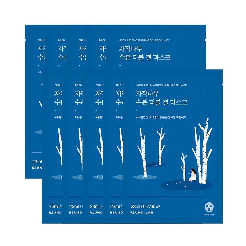 

Round Lab Birch Juice Moisturizing Double Gel Mask 10 Sheets – Intensive Hydration & Adhesion Care